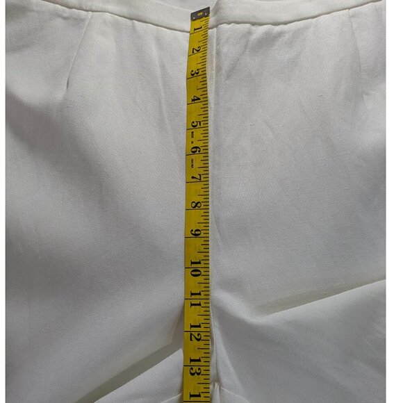7th Avenue Linen Crop Capri Womens XL White Floral Embroidery CottageCore Beach - Picture 7 of 12
